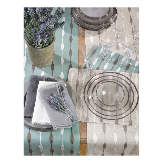 Natural Geometric Table Runner Saro Lifestyle