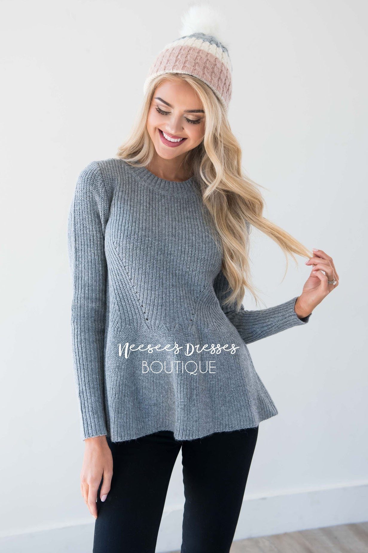 Fit And Flare Knit Sweater