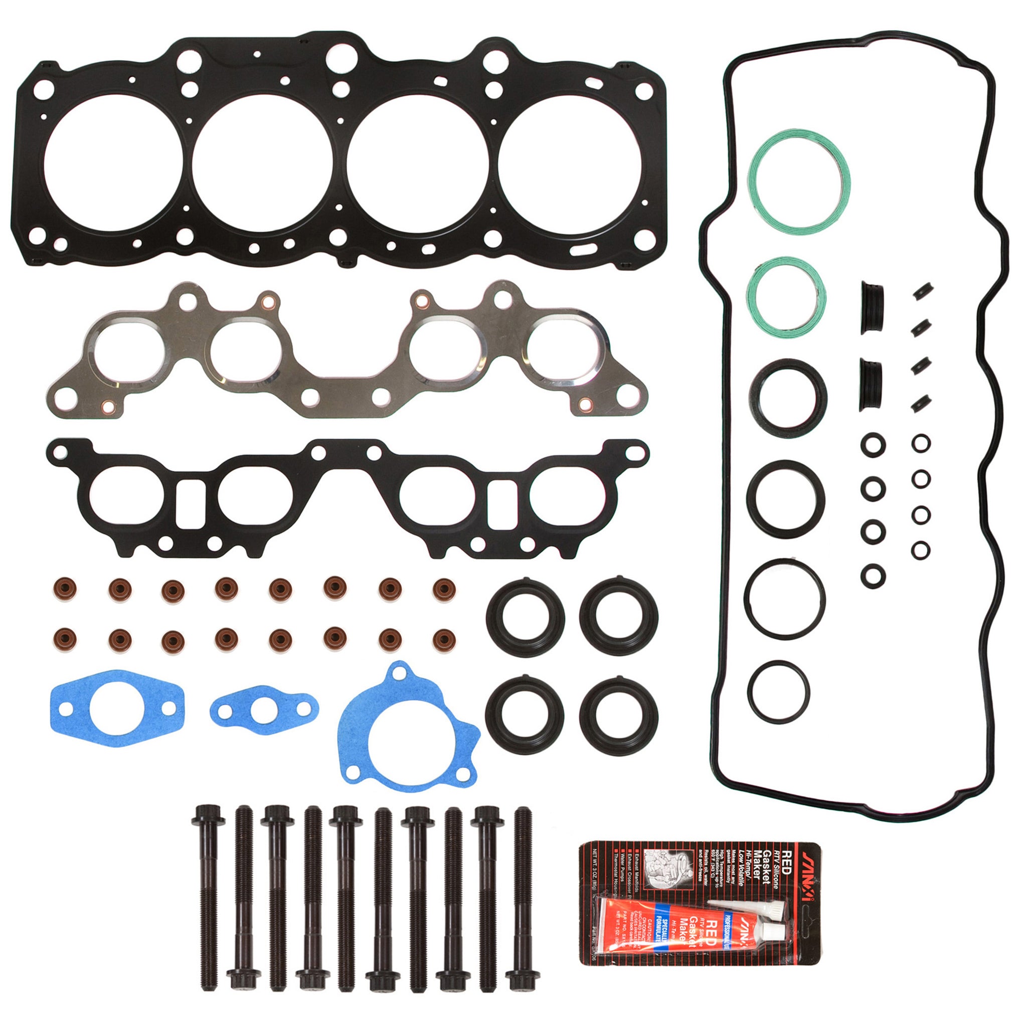 Evergreen HSHB2029 Head Gasket Set Head Bolts Fit 97-01 Toyota Camry Celica Solara 2.2 DOHC 5SFE