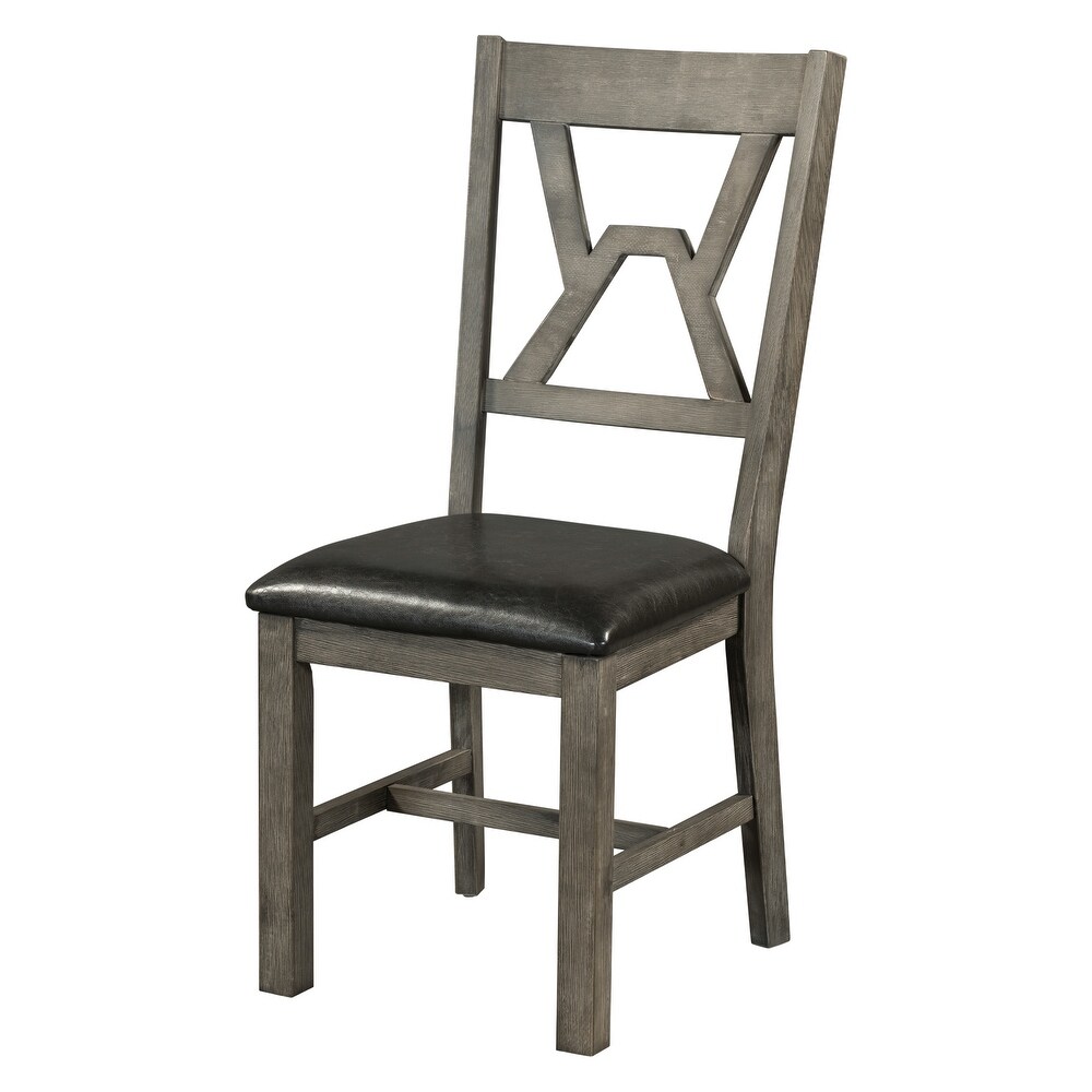 Helga Solid Wood Upholstered Dining Chairs (Set of 4)   16.3 x 18.1 x 40.1 inch