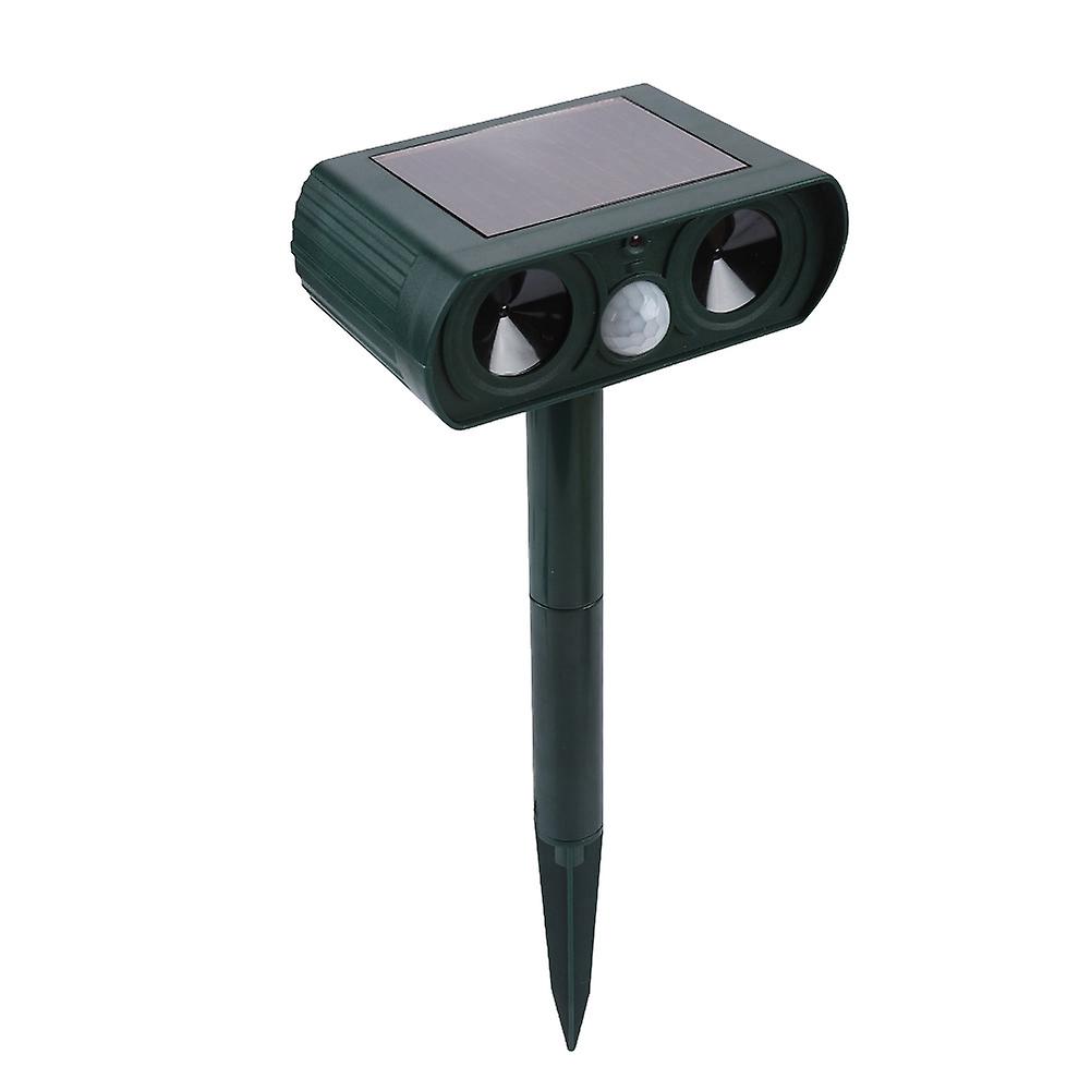 Solar Infrared Burst Ultrasonic Sound Animal Repeller Drive Cat Dog Outdoor For Garden Farm Use