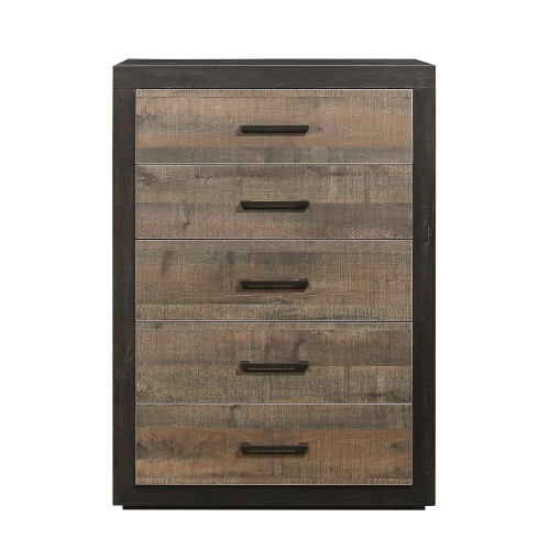 Contemporary Two Tone Finish 1pc Chest of Drawers ...