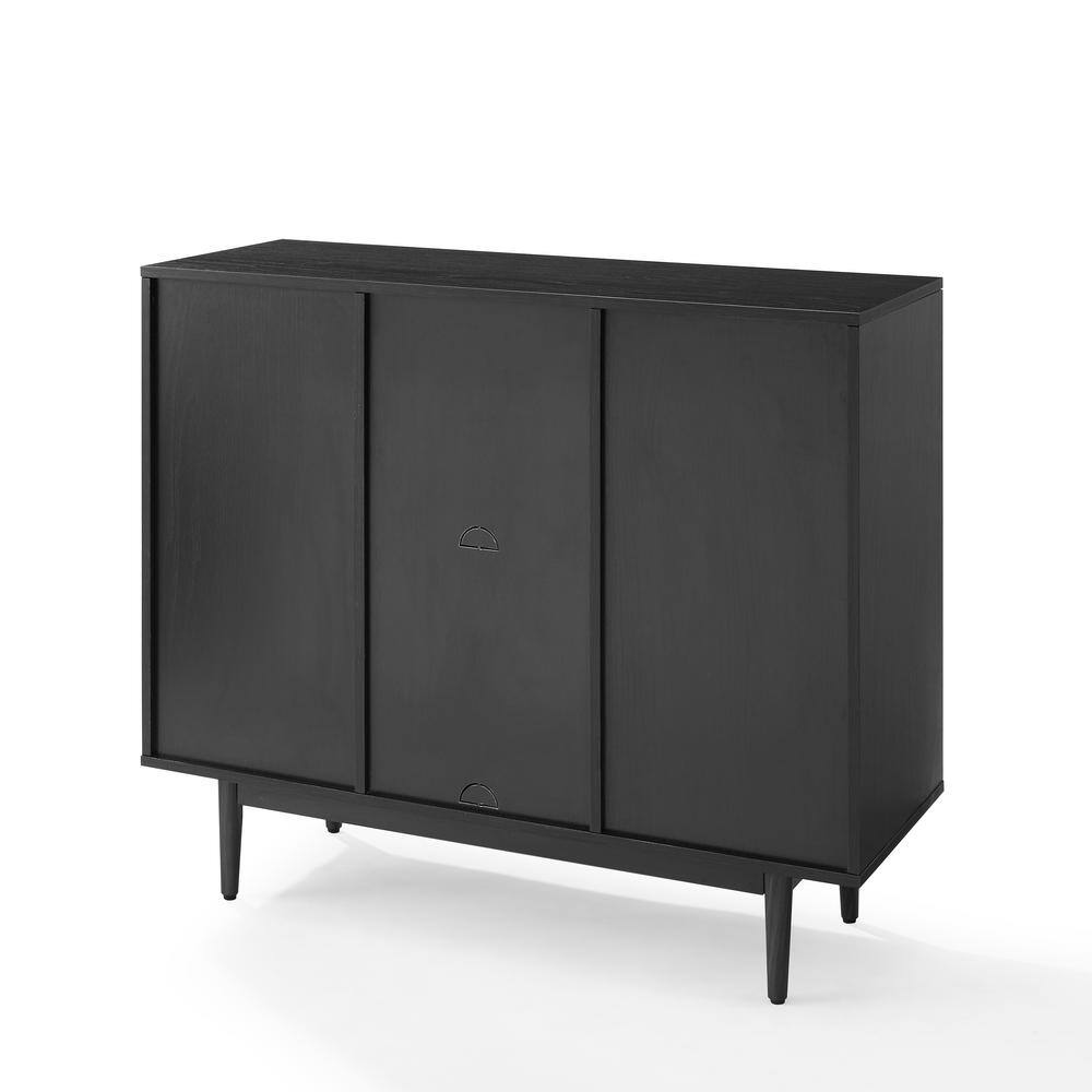 CROSLEY FURNITURE Liam 36 in. Black Engineered Wood 6-Shelf Accent Bookcase CF1121-BK