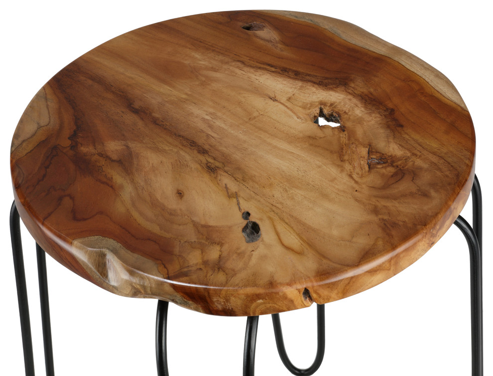 Bare Decor Lacie Accent End Table With round Solid Teak Root Top   Industrial   Side Tables And End Tables   by CozyStreet  Houzz