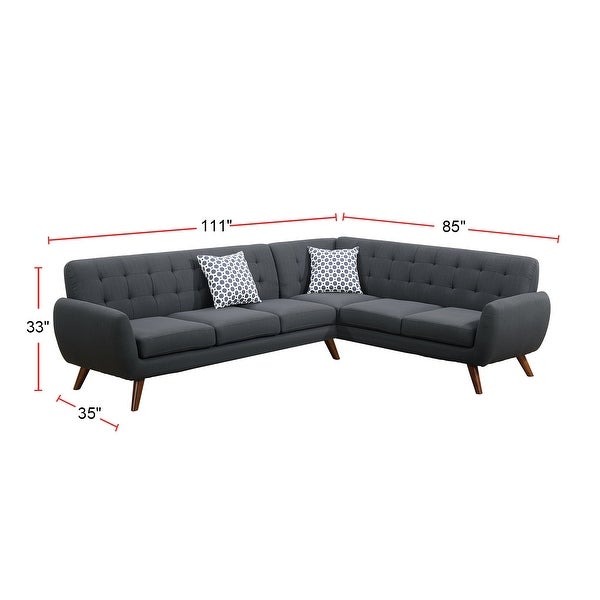 2-Piece Polyfiber Sectional Sofa