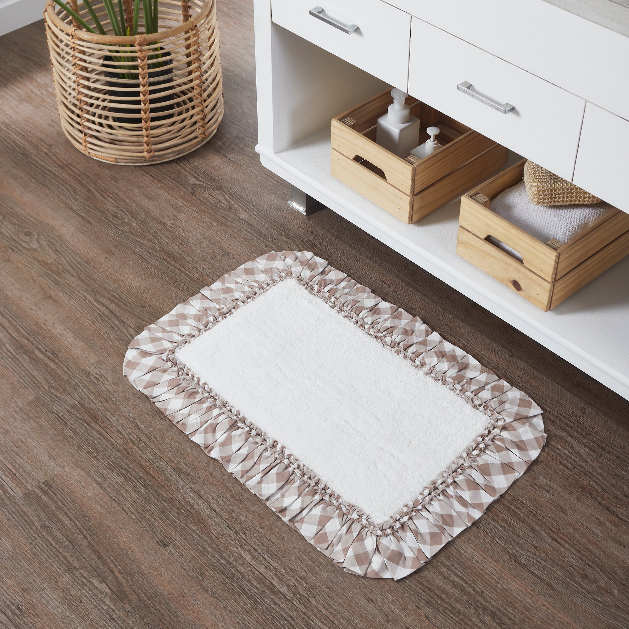 Annie Buffalo Portabella Check Bathmat 20x30