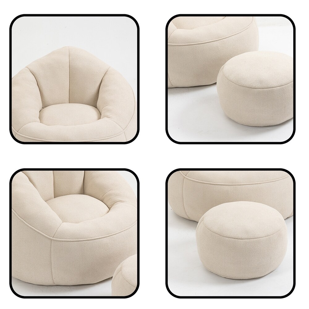 Bean Bag Sofa Chair With Footrest