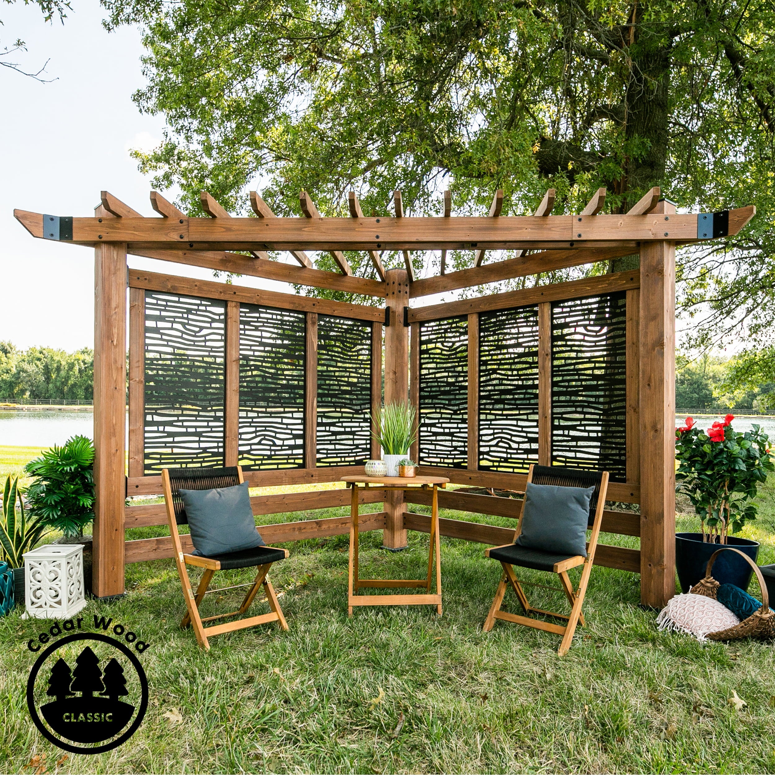 Backyard Discovery Verona Bamboo Cabana Pergola