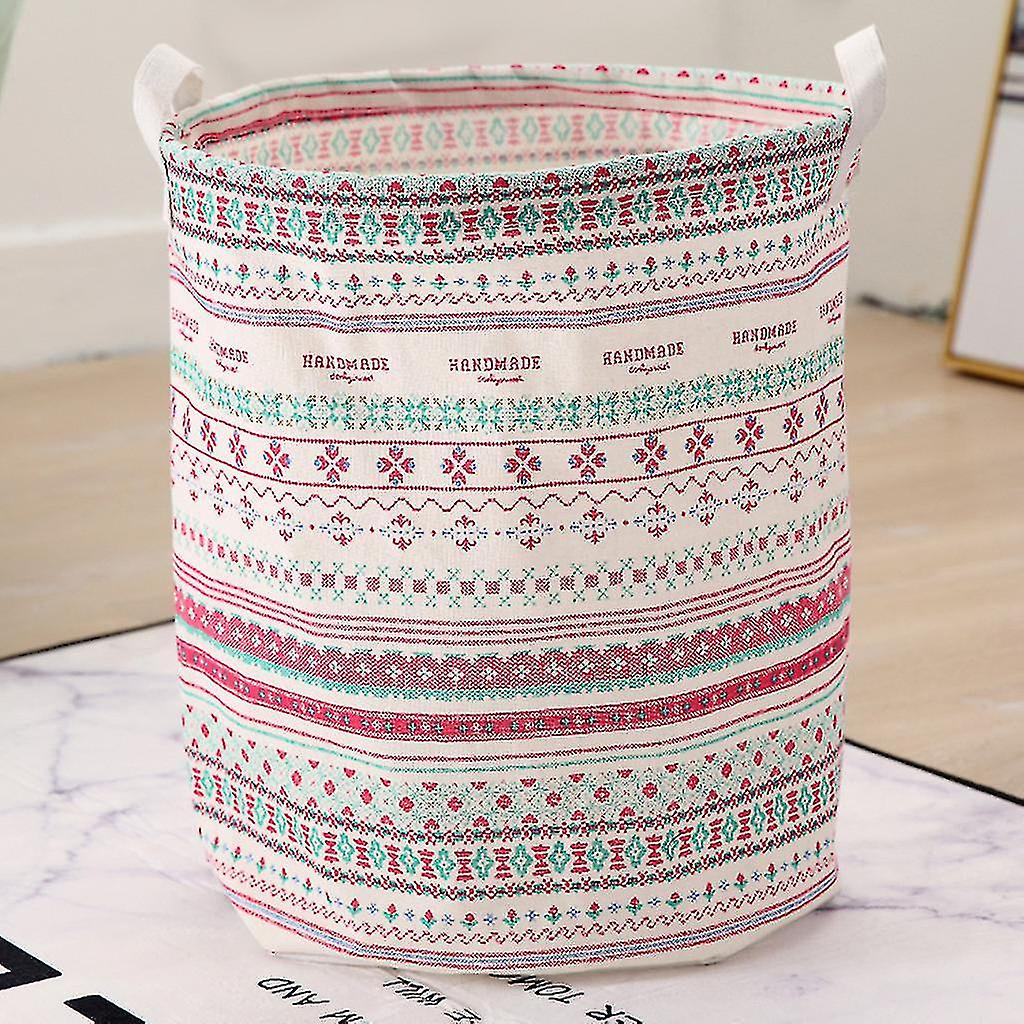 Printed Household Foldable Toy Clothing Storage Bag Laundry Basket