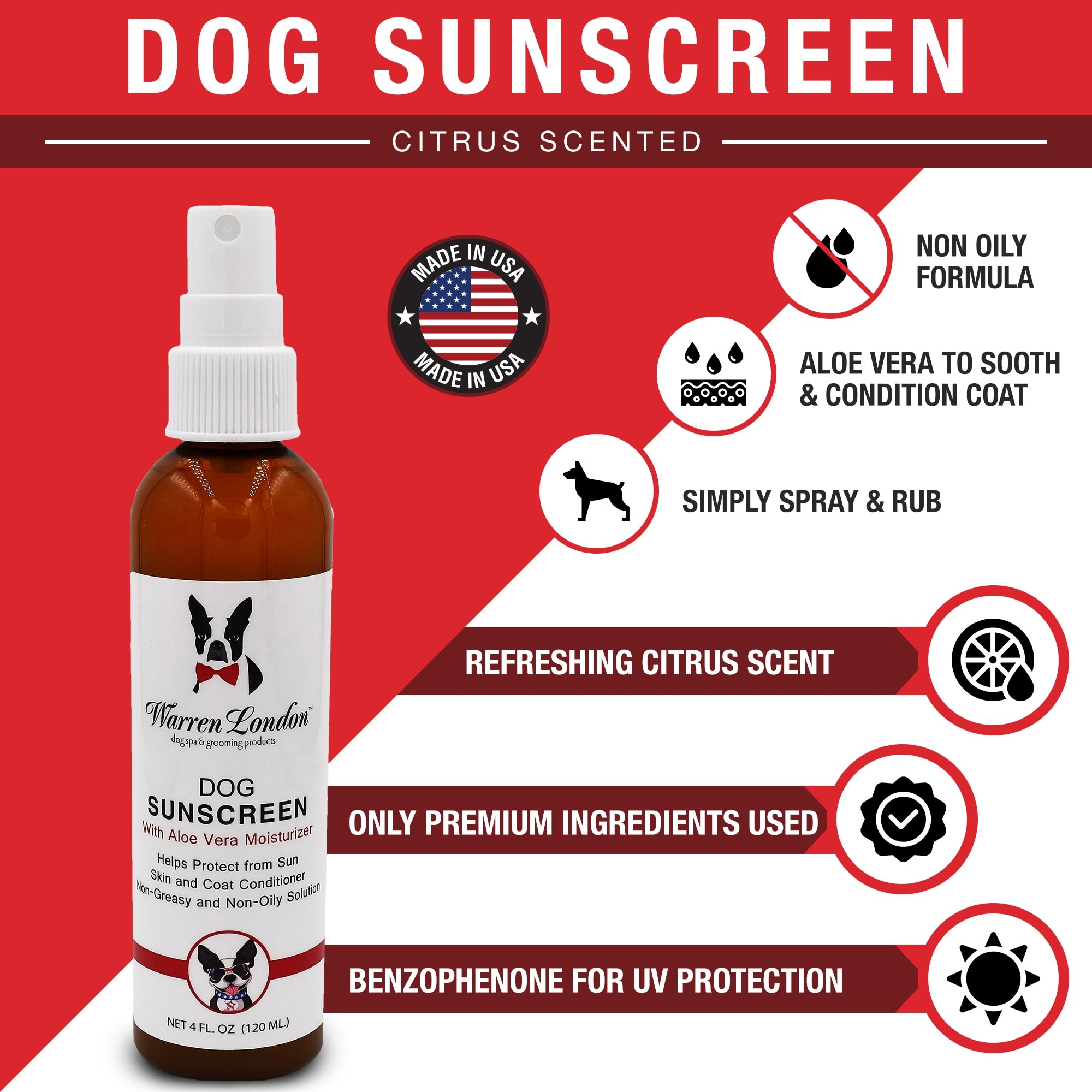 Warren London Dog Sunscreen， 4 fl. oz.