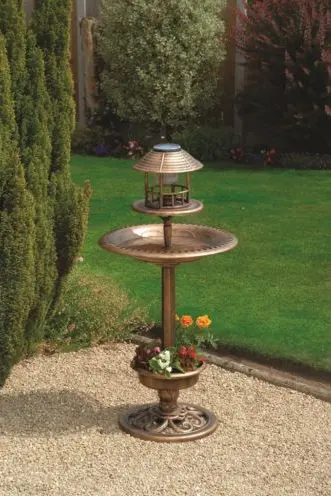 Jardin Garten jardim Garden supply of solar bird bath feeding hotel station