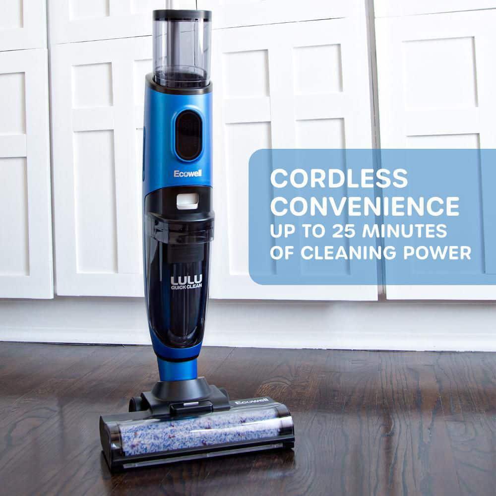 ECOWELL Lulu QuickClean Cordless Bagless WetDry Self Cleaning Vacuum Cleaner and Mop for Hard Floors and Rugs