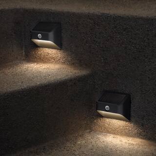 Ring Smart Lighting Solar Black Motion Activated Integrated LED Deck Step Light 5AT1S7-BEN0