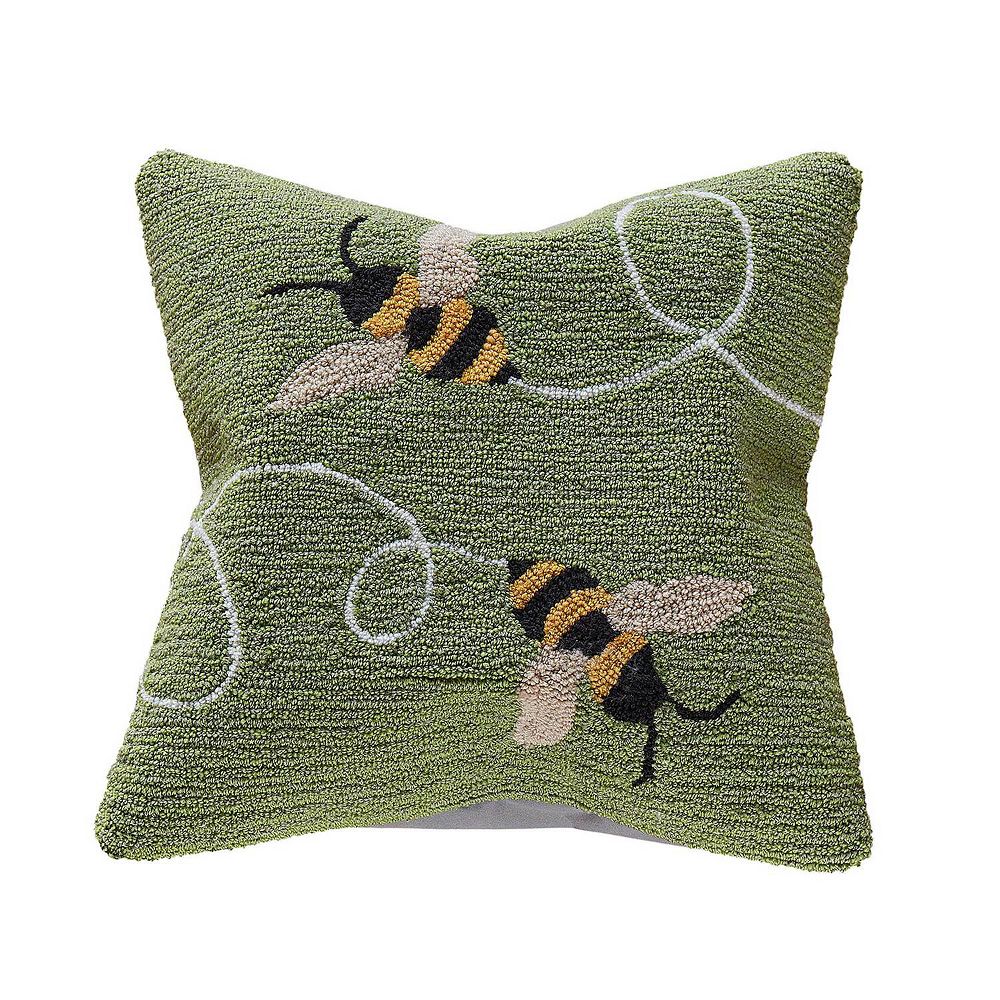 Liora Manne Frontporch Buzzy Bees Indoor Outdoor Throw Pillow