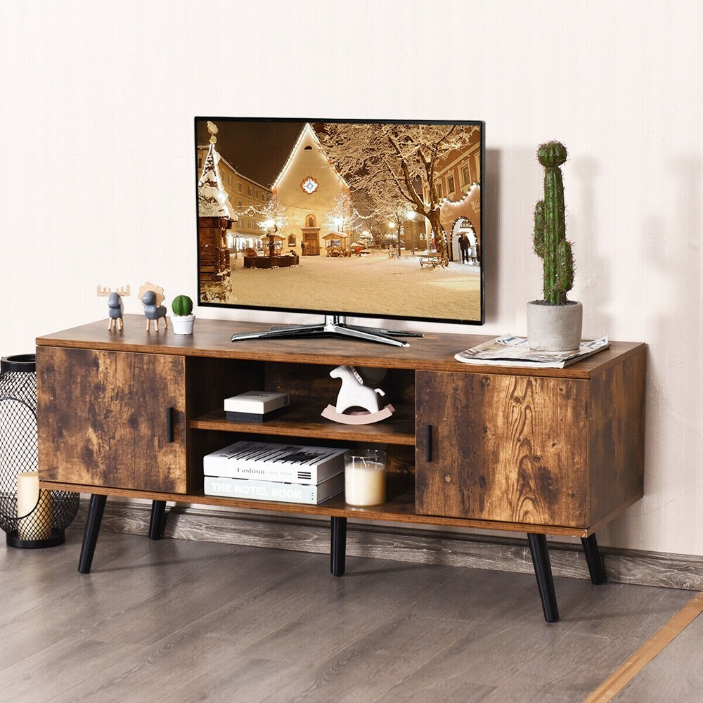 Gymax Industrial TV Stand Entertainment Center for TV's Up to 55\