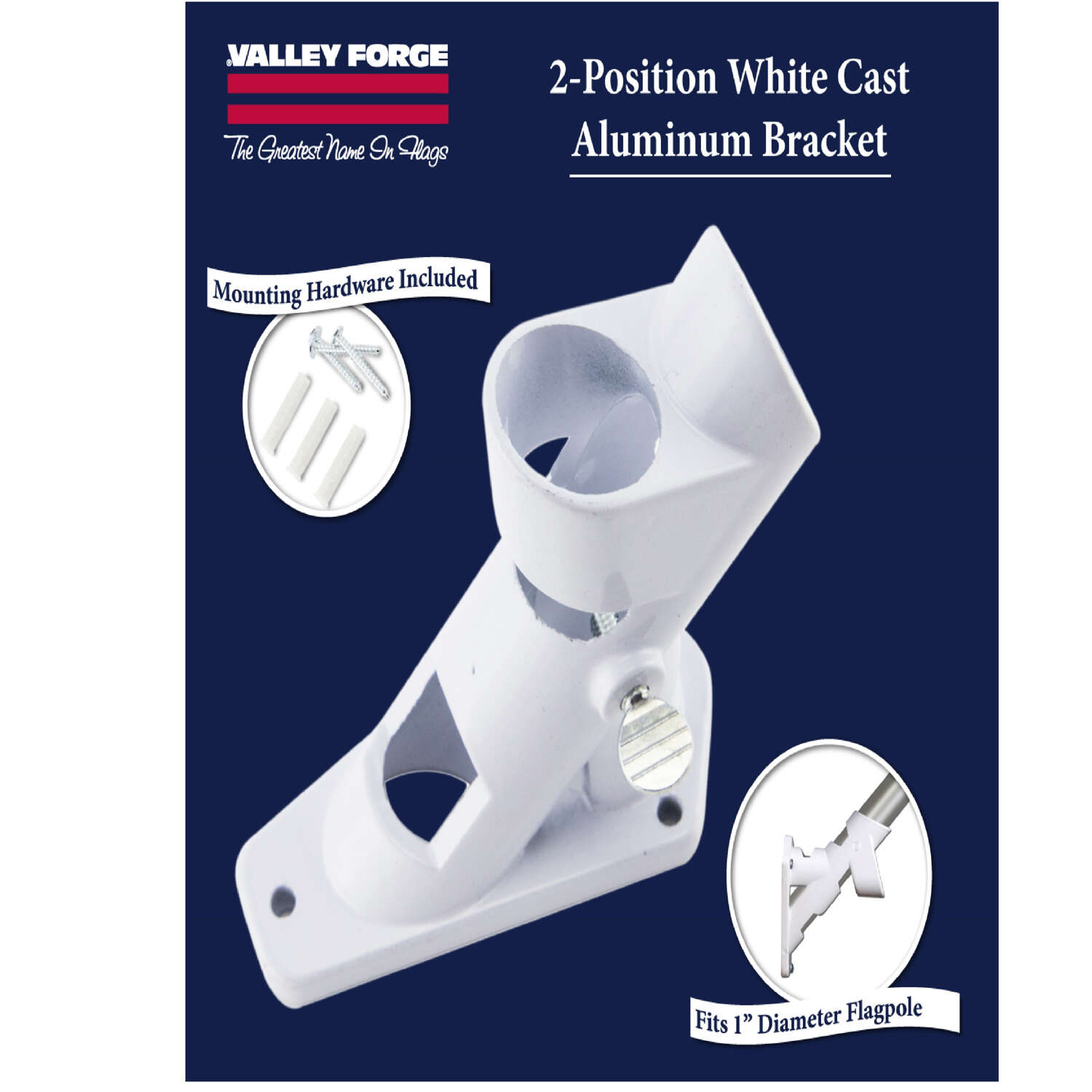 Valley Forge 10 in. L Aluminum Flag Pole Bracket Brushed