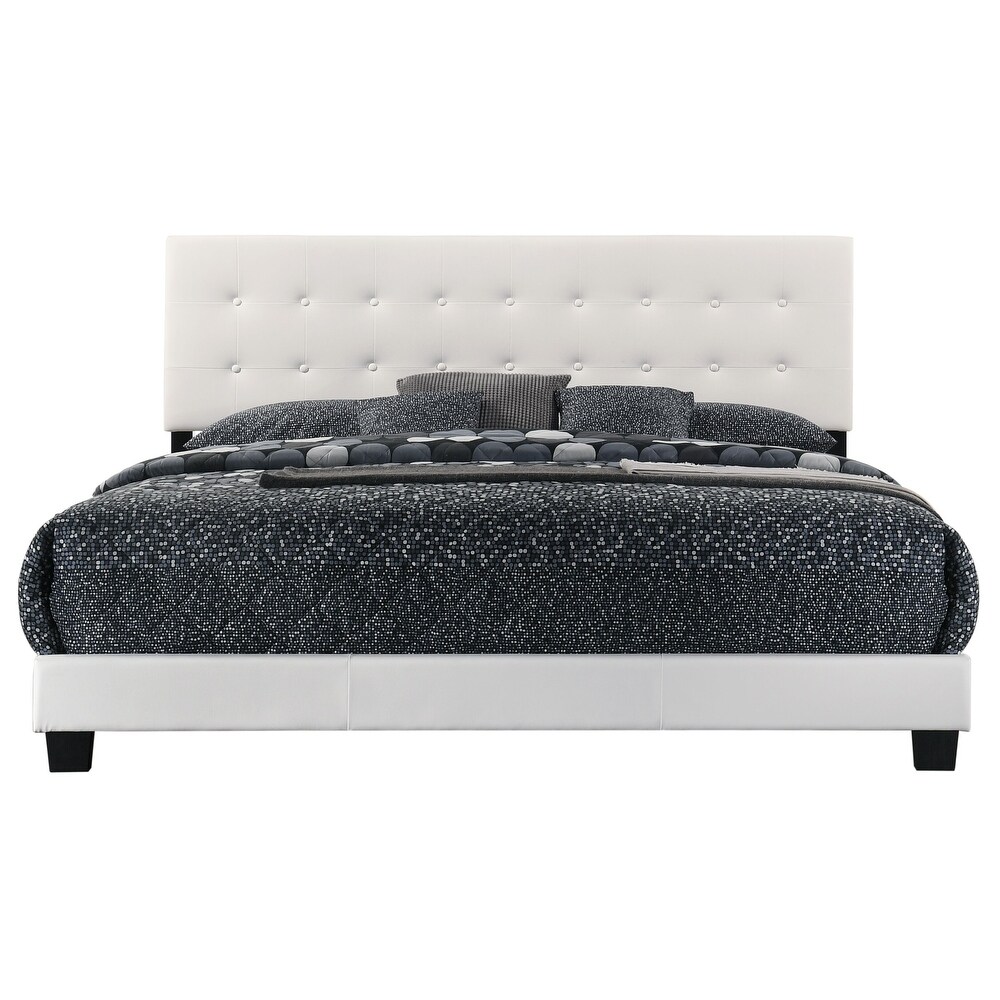 Caldwell Faux Leather Tufted Bed