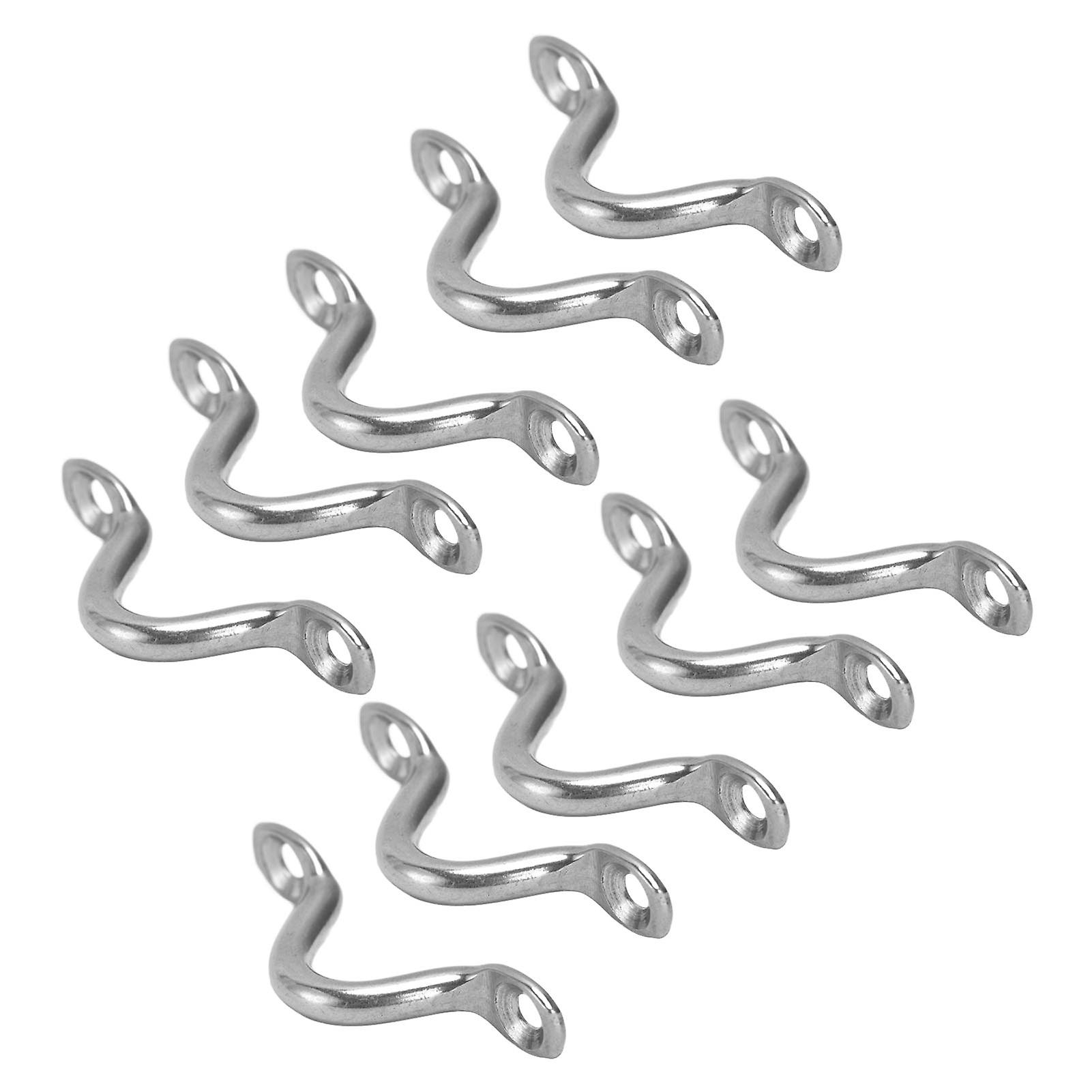 10pcs Marine Eye Straps 316 Stainless Steel Boat Top Pad Eyes Deck Loops For 1/163/8in Rope