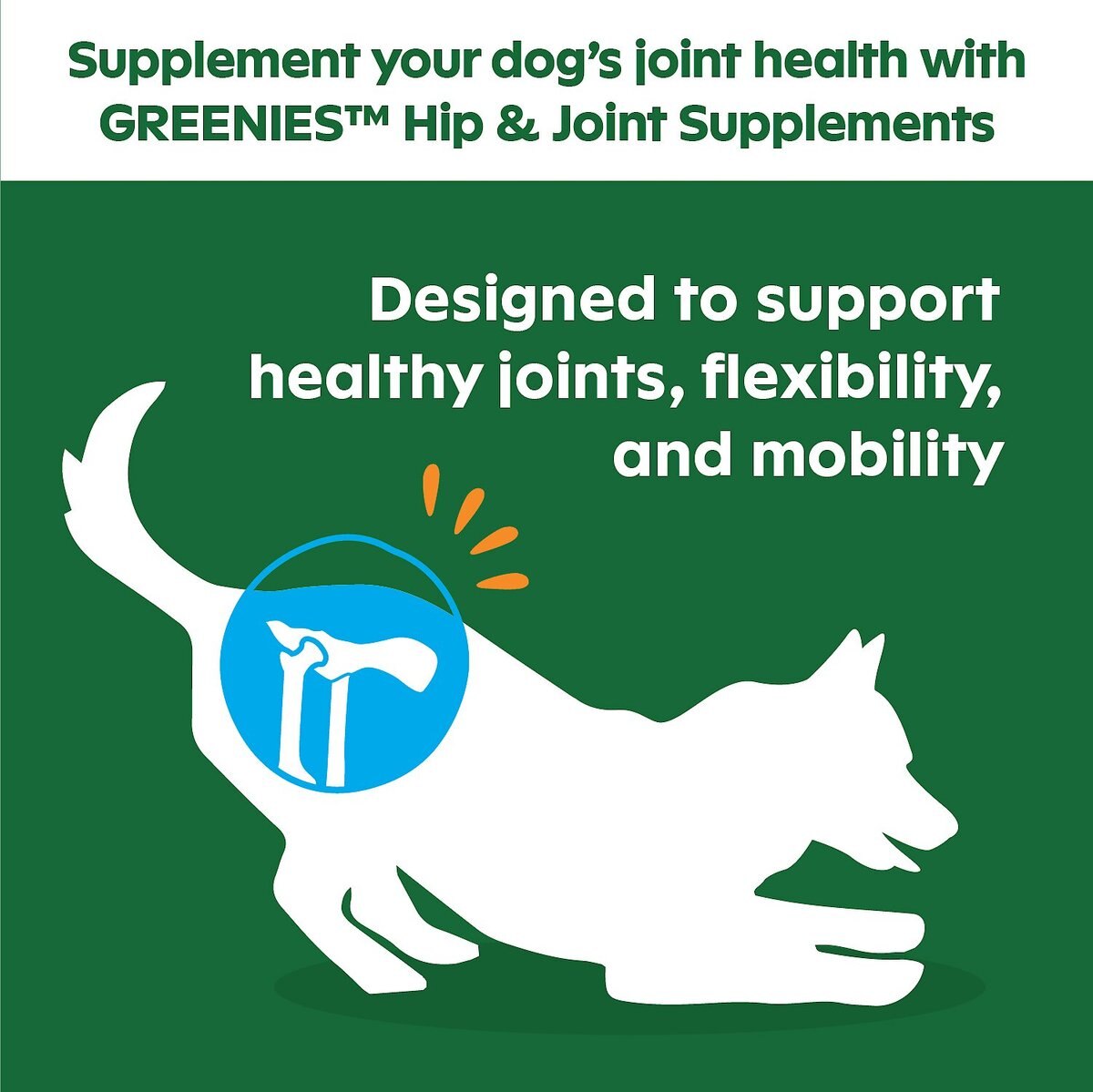 Greenies Chicken Flavored Soft Chew Joint Supplement for Dogs