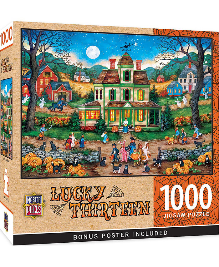 MasterPieces Puzzles Halloween - Lucky Thirteen 1000 Piece Adult Jigsaw Puzzle