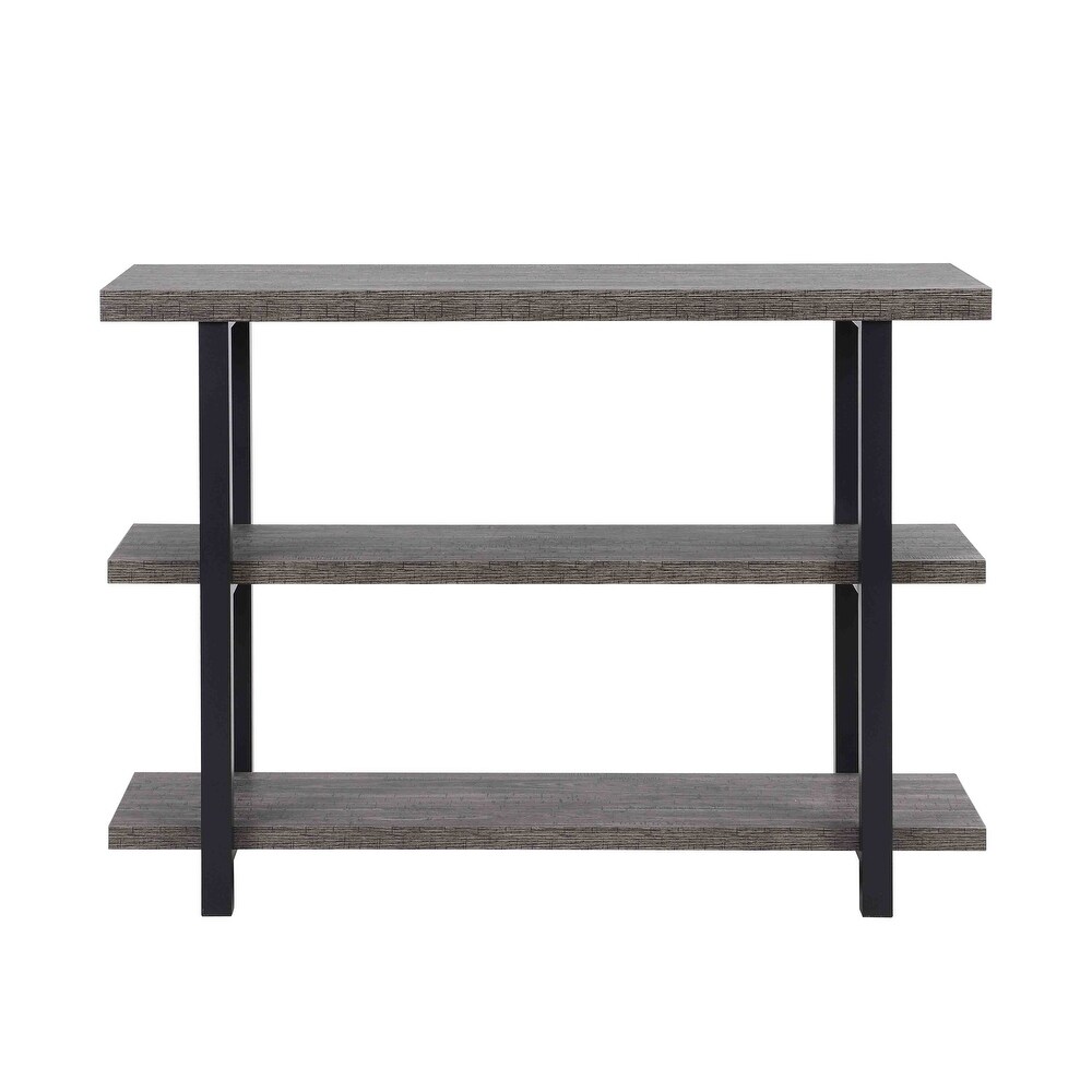 Industrial 3 Tier Sofa Console Table  Wood/Metal