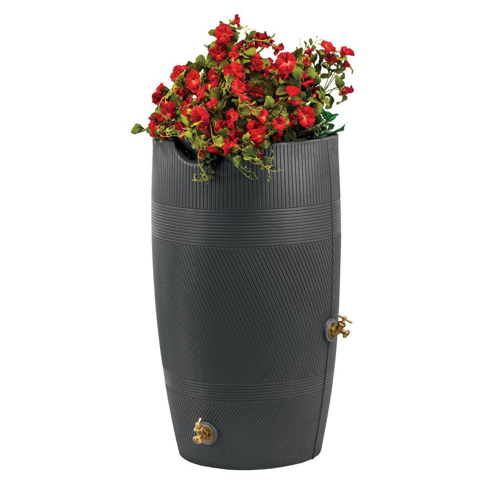 Good Ideas Impressions Havana 50 Gal. Dark Granite Rain Barrel IM-HAVA50-DAR