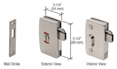 CRL Sliding Glass Door Lock with Indicator for 5/1...