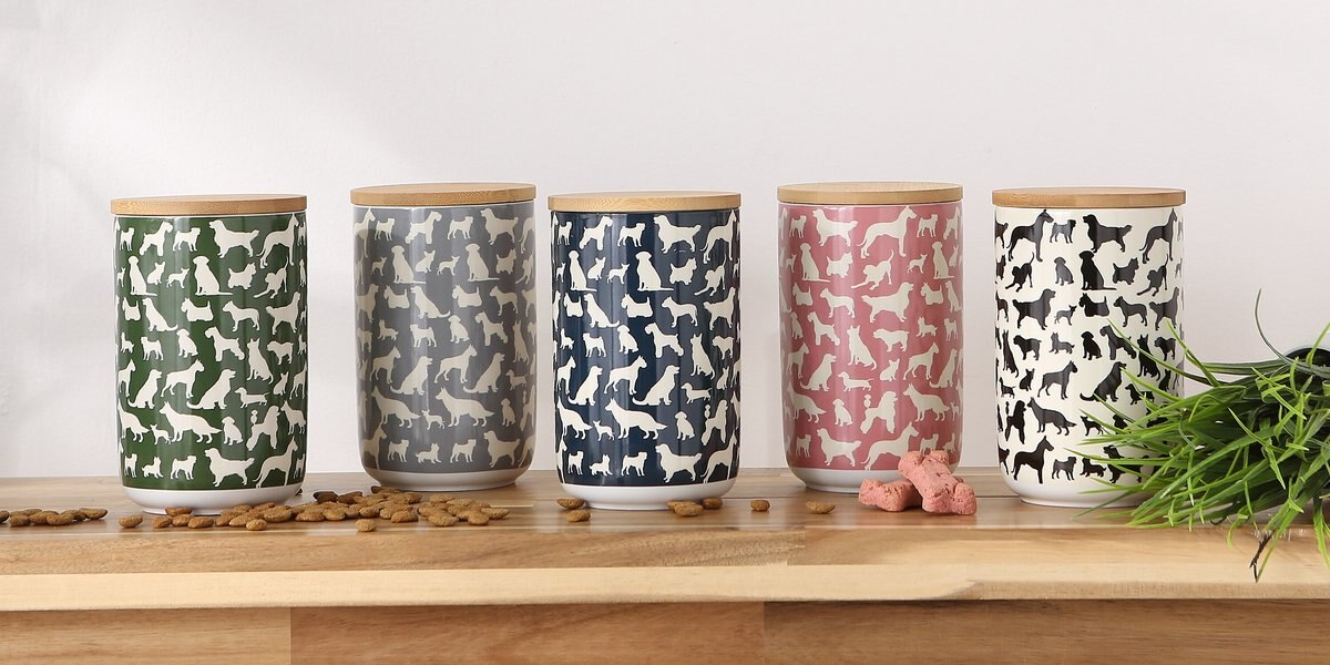 Bone Dry Ceramic Show Dog Treat Canister