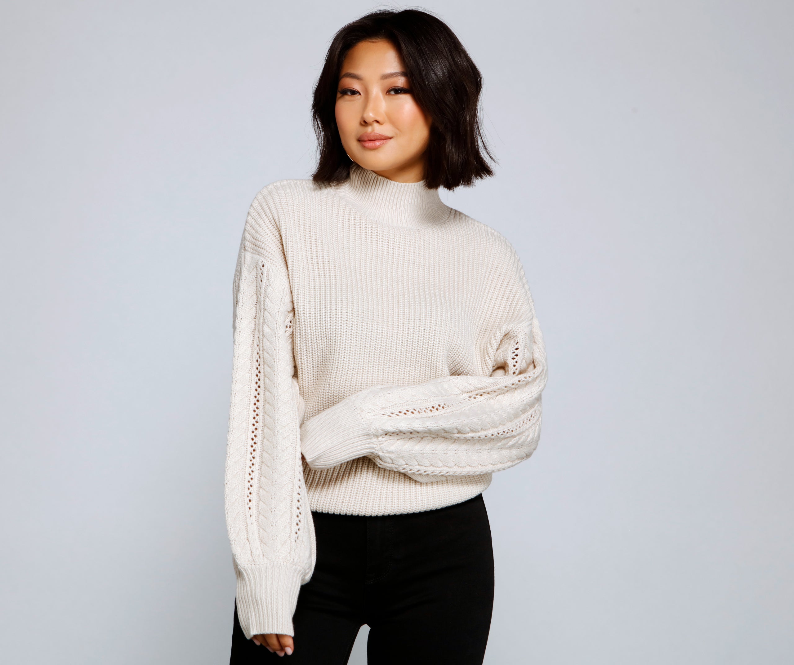 Cuddle Up Cable Knit Sweater