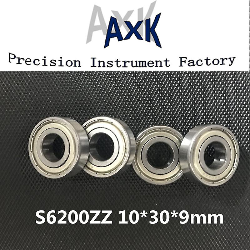 Free Shipping S6200zz 10pcs 10x30x9mm Stainless Steel Ball Bearing Miniature S6200z S6200-2z 10*30*9mm S6200 Zz Rodamientos