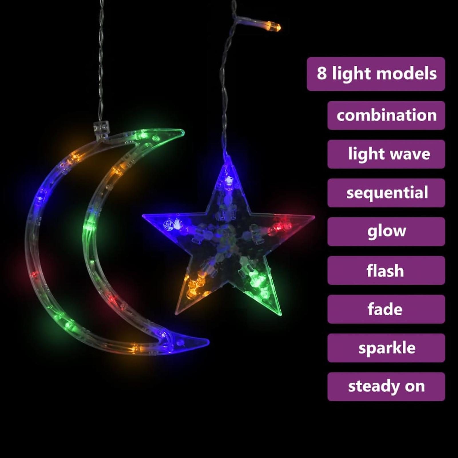 Stars And Moons Fairy Lights 138 Led Colorful No.360246