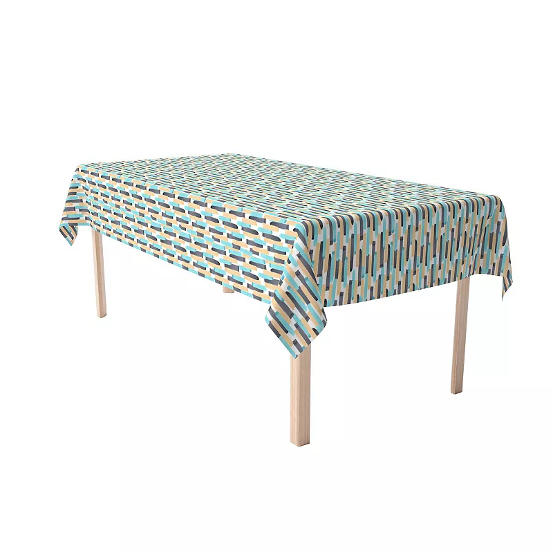 Rectangular Tablecloth， 100% Polyester， 60x120， Geometric Brush Stroke Stripe