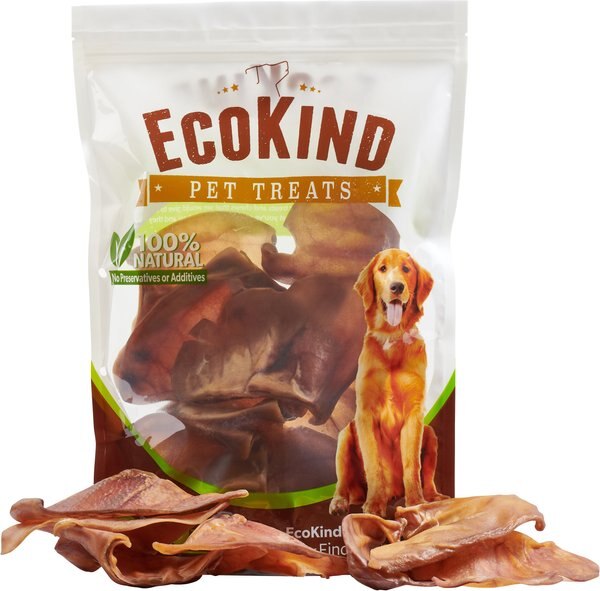 EcoKind Oven-Baked Pig Ear Dog Treats， 10 count