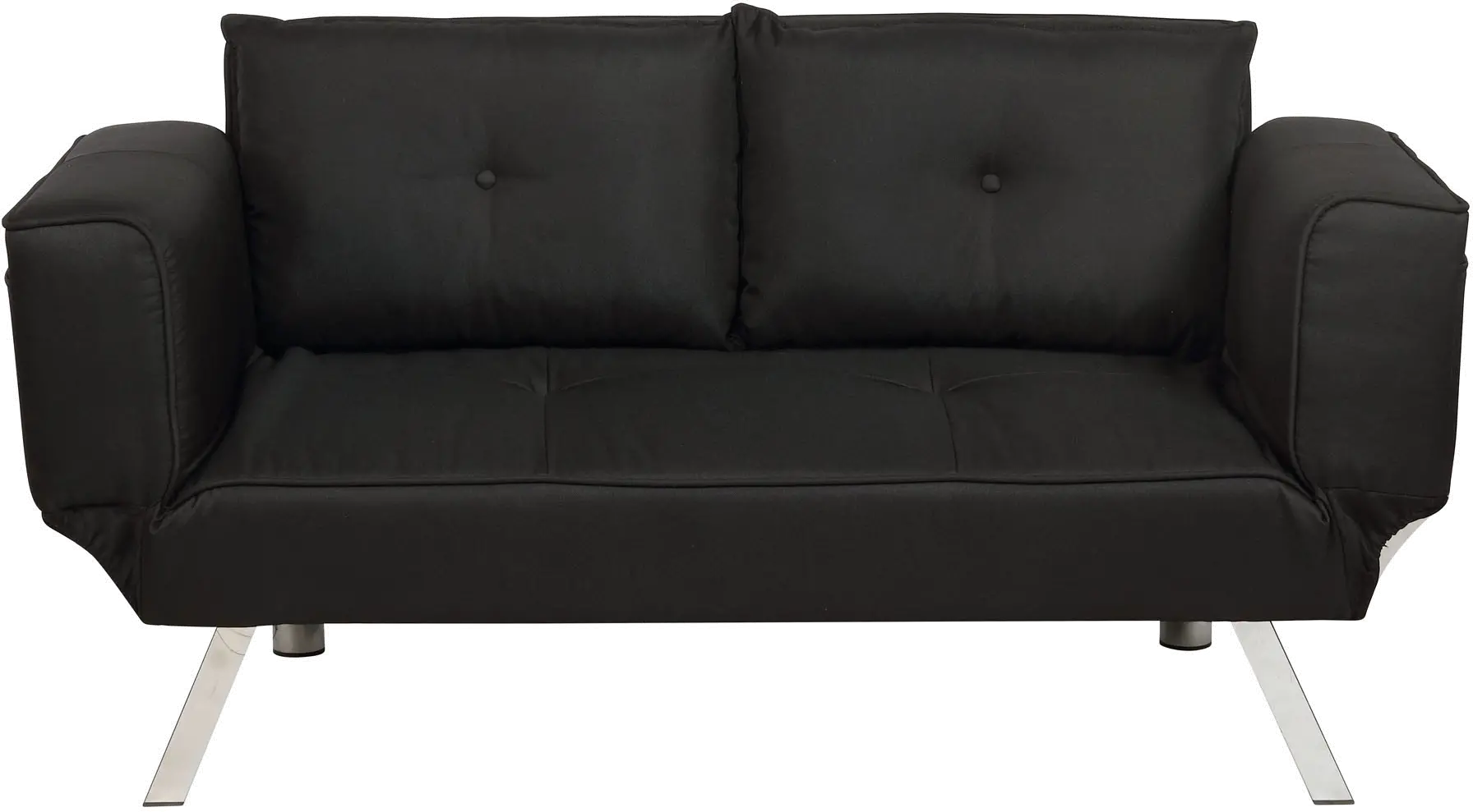 Miley Serta Black Convertible Sofa