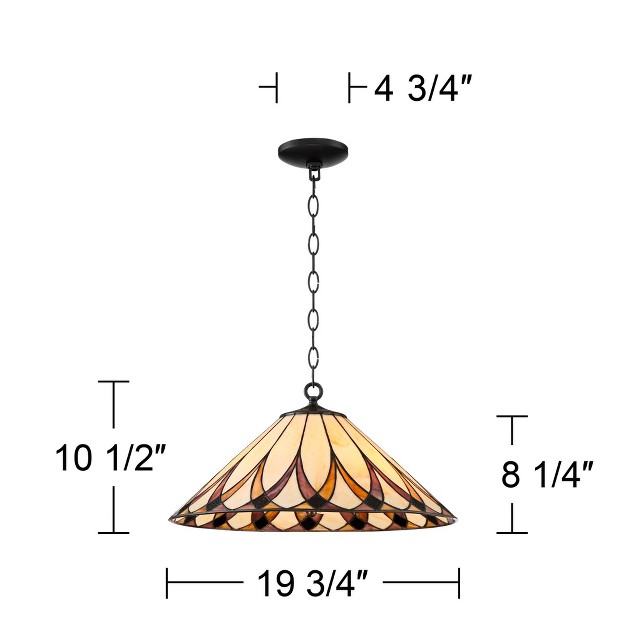 Wide Farmhouse Rustic Art Glass Shade 3 light Fixture For Dining Room Living Kitchen Island