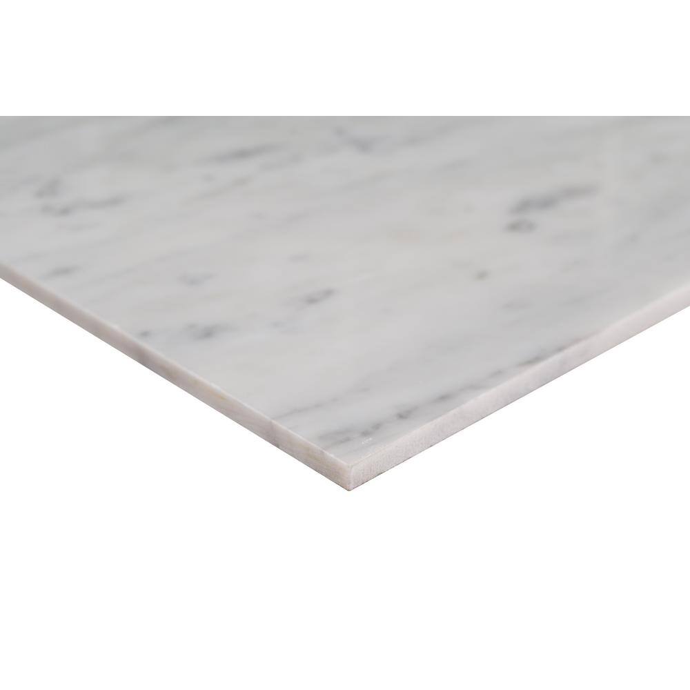 MSI Carrara White 12 in. x 12 in. Polished Marble Stone Look Floor and Wall Tile (10 sq. ft.Case) TCARRWHT1212