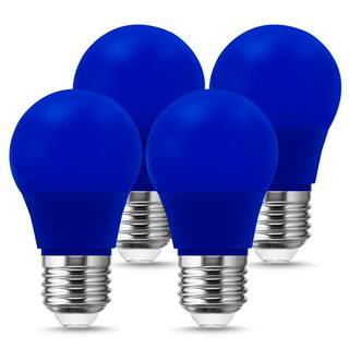 YANSUN 20-Watt Equivalent A15 3-Watt Non-Dimmable Blue LED Colored Light Bulb E26 Base (4-Pack) H-HE007BE26-4