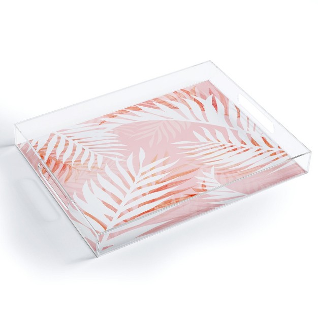 Gale Switzer Tropical Bliss Pink Acrylic Tray Deny Designs