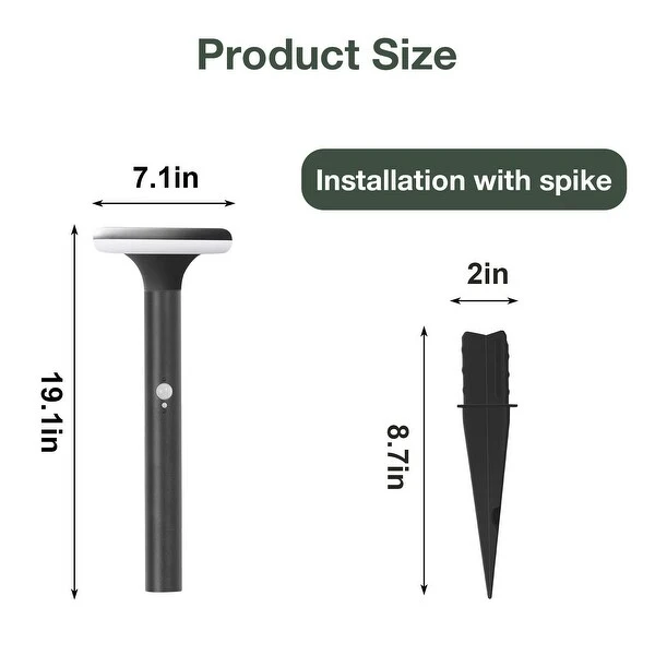 Inowel Solar Outdoor Light Pathway Garden Dusk to Dawn with Stake 2116