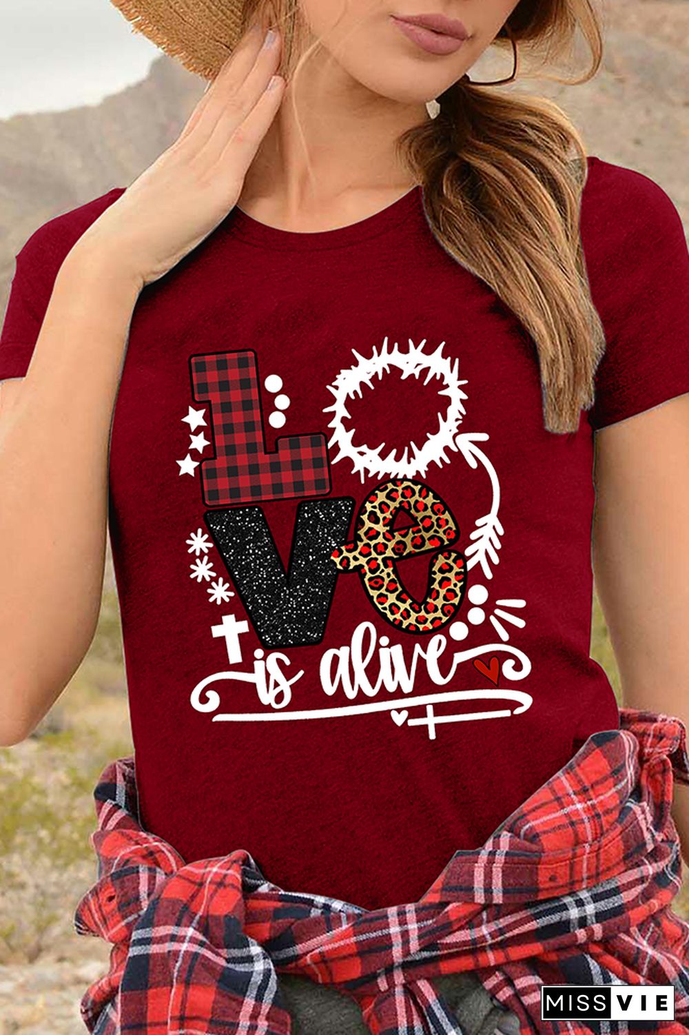 Valentine's Day Bible Verse Art Print Graphic Tee Wholesale