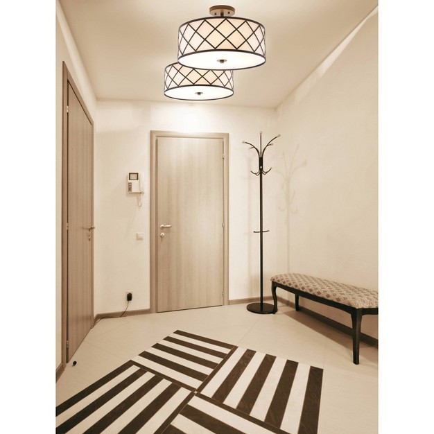 Metal Elizabeth Flush Mount Ceiling Light includes Energy Efficient Light Bulb Jonathan Y