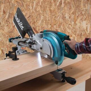 Makita 10.5 Amp 8-12 in. Corded Single Bevel Sliding Compound Miter Saw w Electric Brake Soft Start LED Light and 48T Blade LS0815F