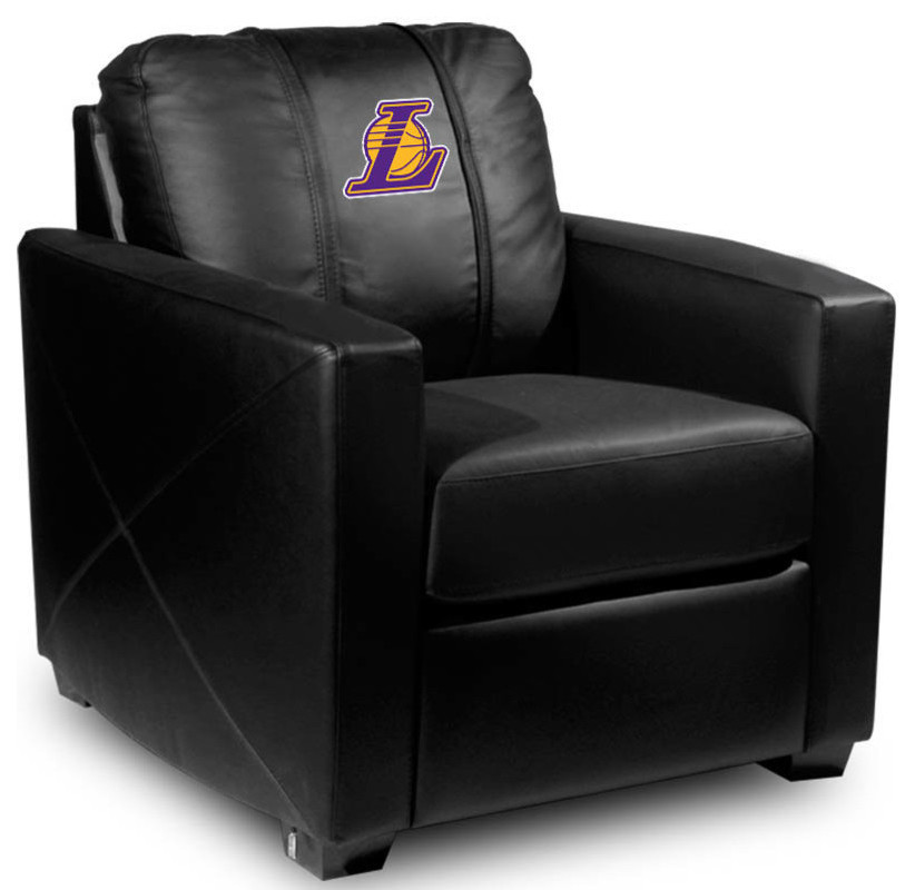 Los Angeles Lakers Secondary Stationary Club Chair Commercial Grade Fabric   Contemporary   Armchairs And Accent Chairs   by DreamSeats LLC  Houzz