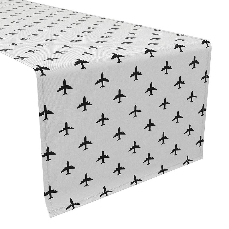 Table Runner， 100% Cotton， 16x108， Aircraft Design