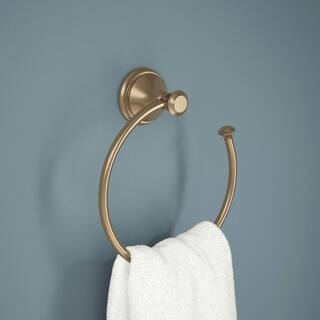 Delta Cassidy Open Towel Ring in Champagne Bronze 79746-CZ