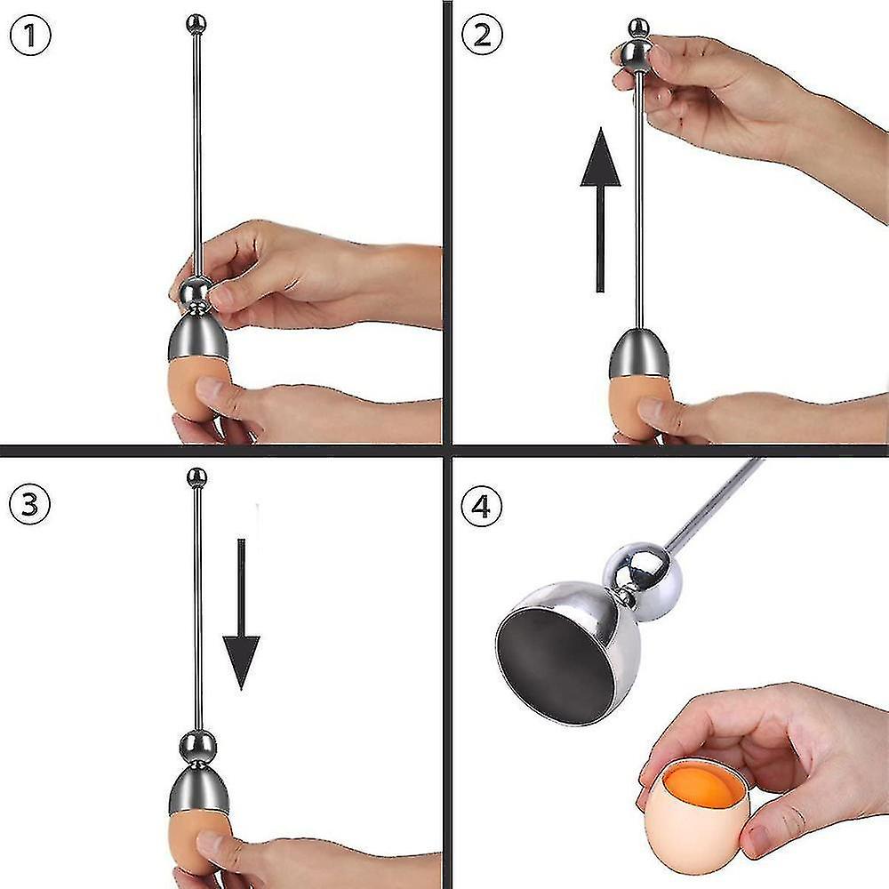 Stainless Steel Egg Shell Cracker Opener Separator