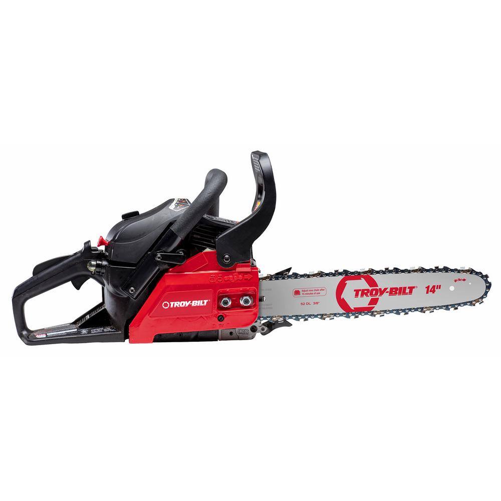 Troy-Bilt 14 in. 42 cc 2-Cycle Lightweight Gas Chainsaw with Automatic Chain Oiler TB4214