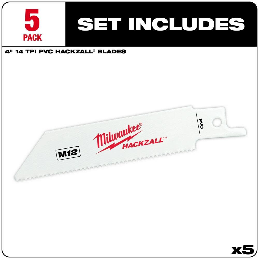 Milwaukee M12 HACKZALL Bi-Metal Blade - PVC 49-00-5414 from Milwaukee