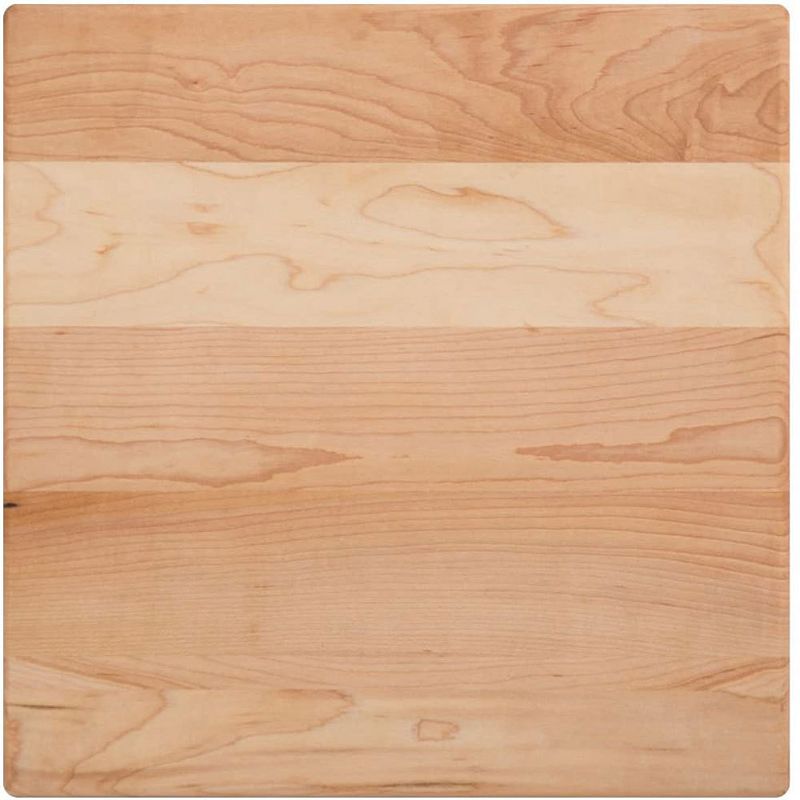 John Boos 12 Inch Wide Flat Edge Grain Cutting Board with Feet， Maple Wood Grain