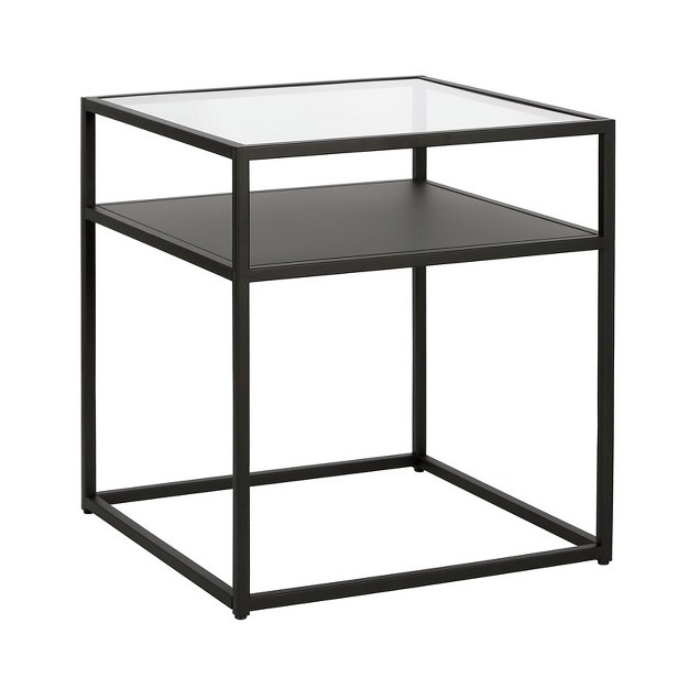 Metal Industrial Side Table In Black And Bronze Finish Henn amp hart